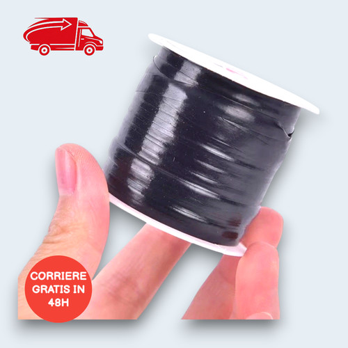 Elastico gomma nera premium - elastico,