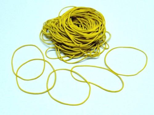 100 elastici gomma gialli - elastici,